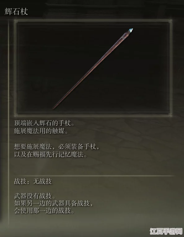 《艾尔登法环》辉石魔法最佳搭档：精选高效能法杖深度探索与推荐